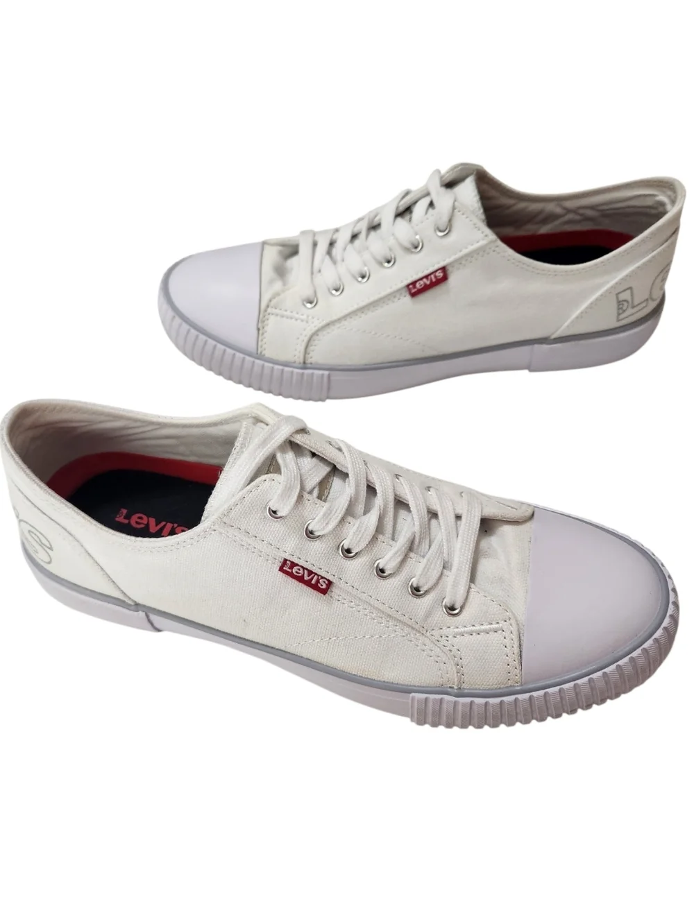 Levi's Anika White Canvas Casual Sneakers Size 8.5